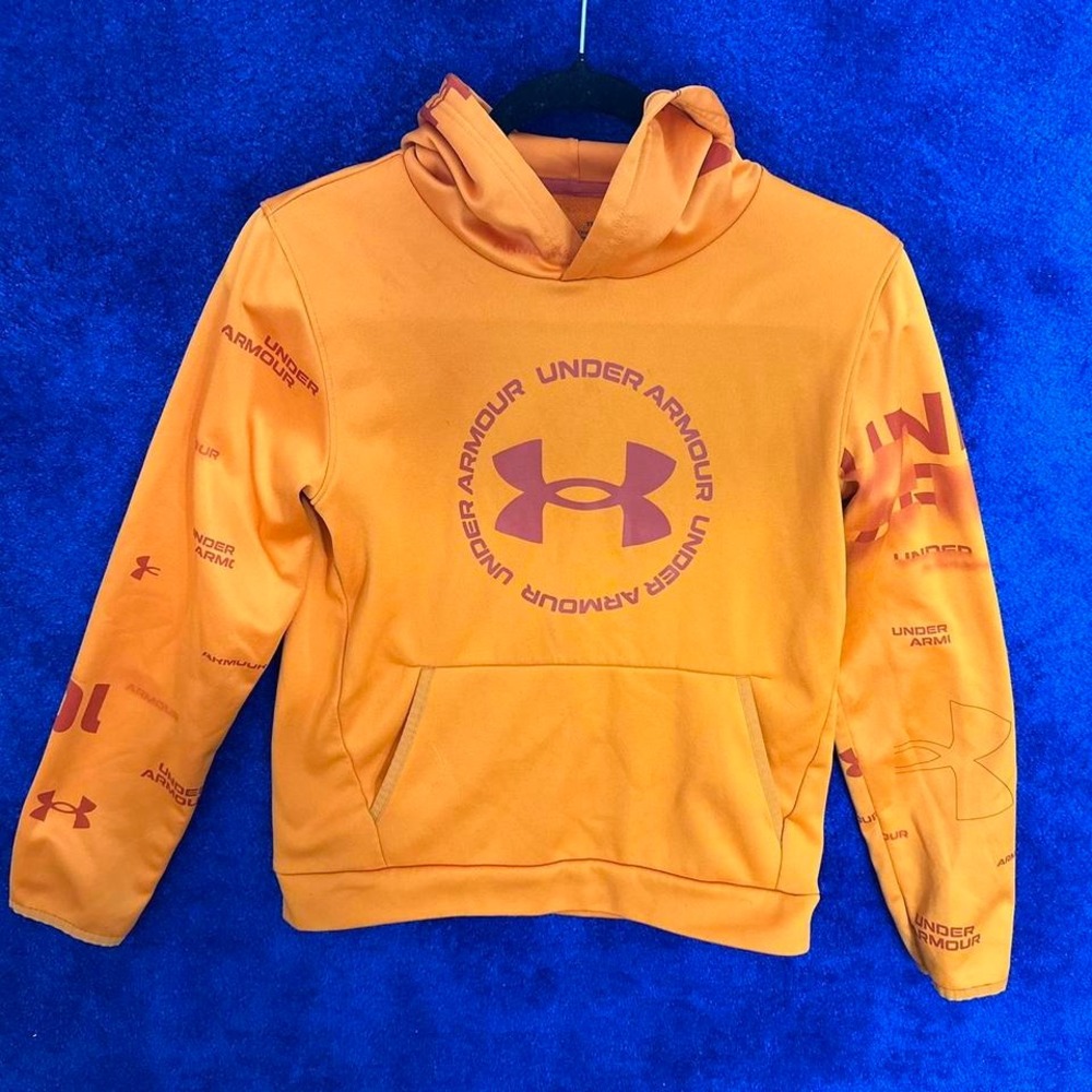Boys Under‎ Armour Fleece Logo Hoodie Youth Kids Size XL